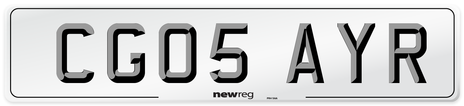 CG05 AYR Number Plate from New Reg